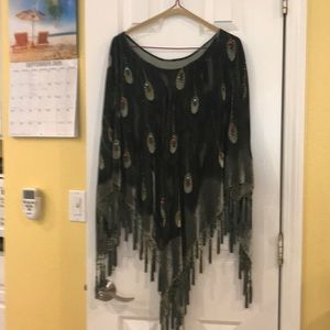 OS beaded shawl top